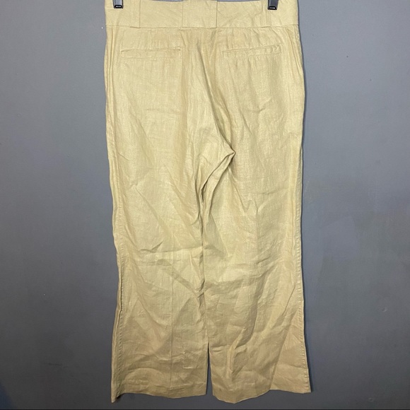 OLD NAVY 100% Linen Just Below Waist Khaki Pants - Picture 4 of 7